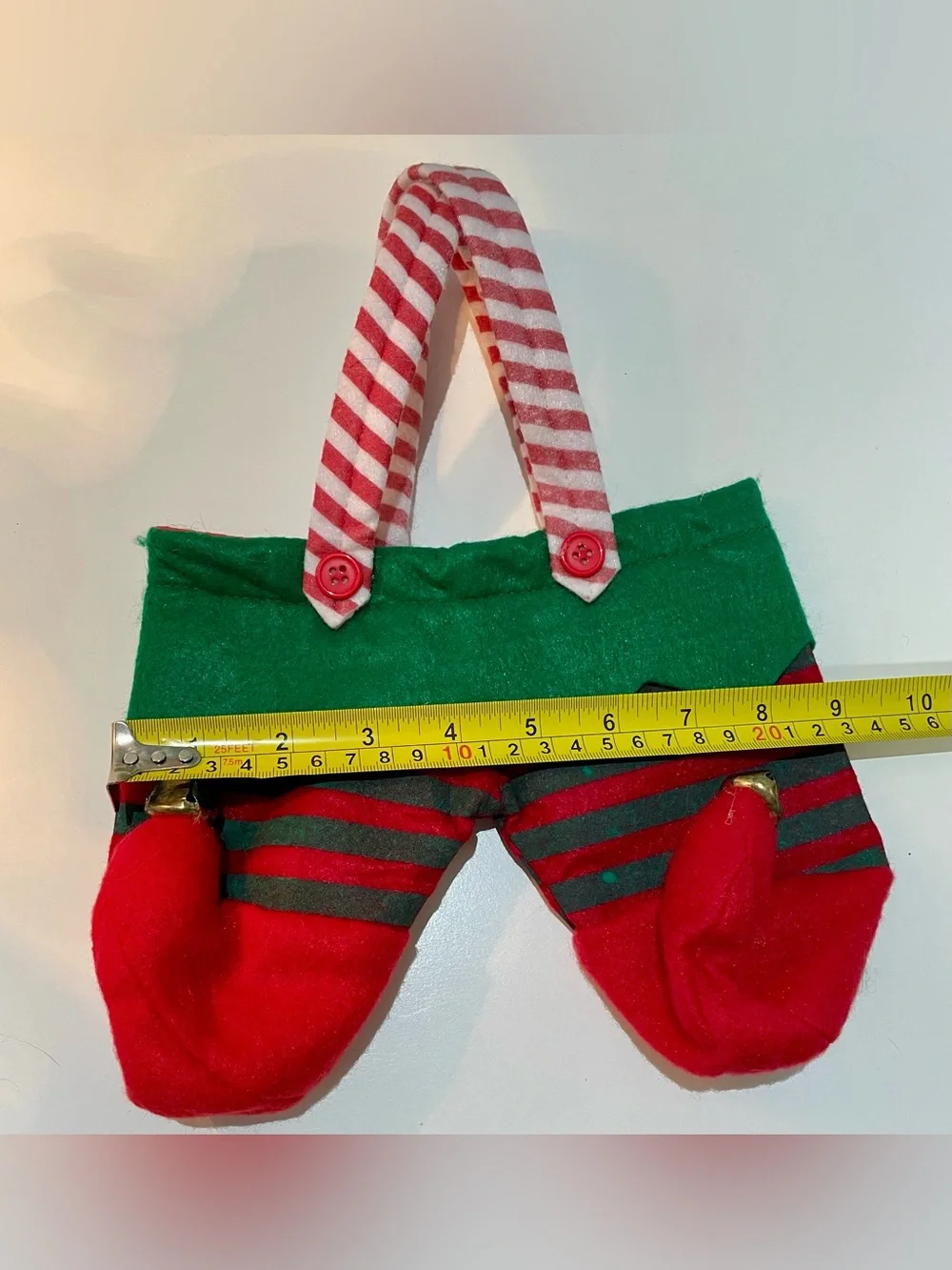 Christmas Holiday Decor Bundle – Giant Felt Stocking & Elf Pants Treat Bag